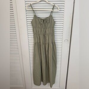 Sim and Sam Sage Green Midi Dress